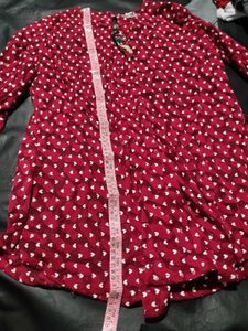 Red Heart Print Top❣️