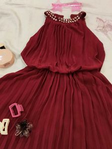 Girls&#39; Red Dress frock ..