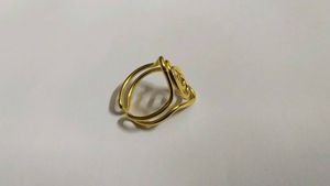 Gold-Tone Wire Swirl Ring