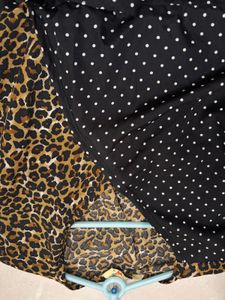 Beautiful Polka Dot And Tiger Print Crop Top