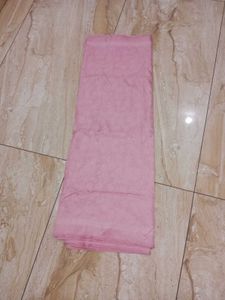 Pink Saree With Blouse Piece