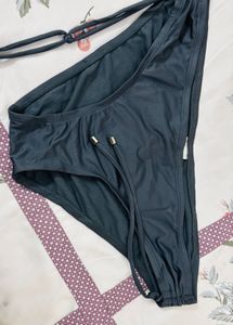 Grey  Tie-Side Bikini Bottom