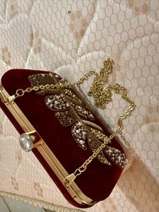 Anouk Embroidered Box Clutch