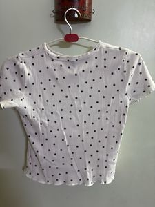 Polka Dot Ruffle Top