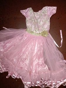 Pink &amp; Gold Embellished Dress