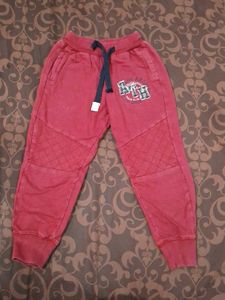 Boys Red Joggers