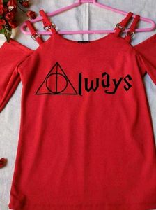 Red &#39;Always&#39; Graphic Tee