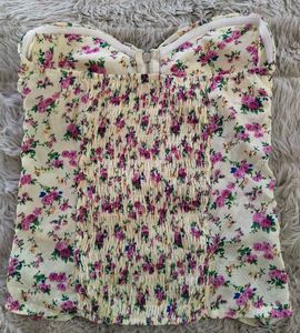 🌸 Sweetheart Floral Strapless Top 🌸