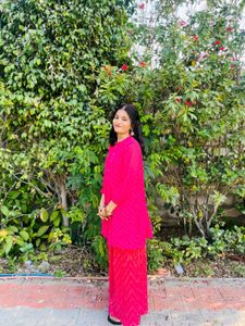Pink Kurta Palazzo Set