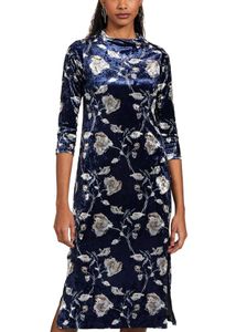 Floral Velvet Dress