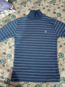 Striped Turtleneck T-Shirt