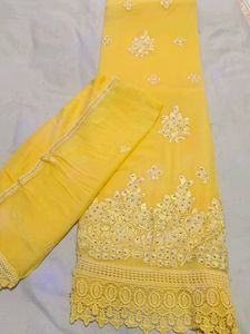 Beautiful Suit With Chiffon Fabric