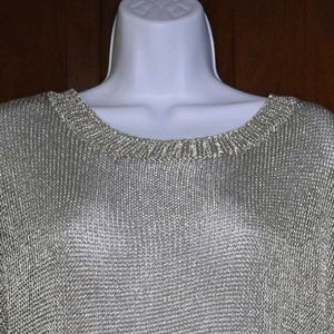 Silver Shimmer Knit Top For Women ◽◻️🤍🐚