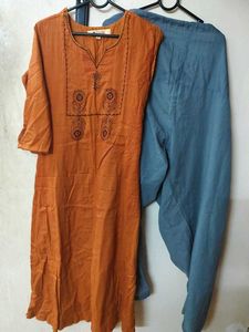 Orange Kurtha Suit Payal Brand