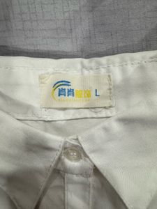White Half Sleeve Cotton Shirt For Women.