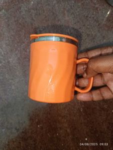 Orange Mug with Lid