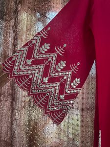 Pink Mirror Work Kurti Set 💕