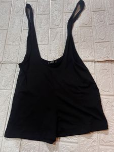 Black Romper / suspender shorts