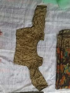 Vibrant Floral Saree with Embellished Border