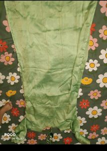 pretty pista green long kurti.