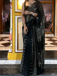 Black&amp;Gold Designer Saree