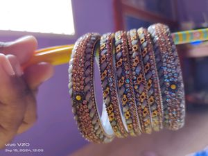 Beautiful 😻 Greay Colour Bangles 😘