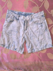 Distressed Denim Shorts
