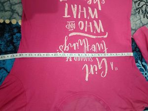 Pink Graphic Print Tee