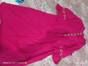 Stylish Pink Embroidered Kurta