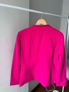 Fuschia Pink Casual  Blazer