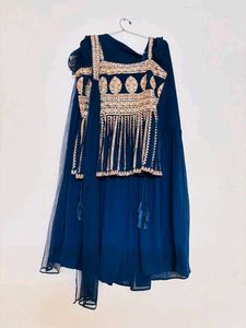 Short Kurti With Plazo Pant And Dupatta