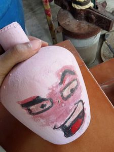 Funny Face Pink Vase