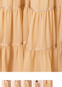 Beige Gota Tiered Sharara Pants
