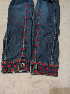 Rare Y2K Ecko Red embellished denim jacket
