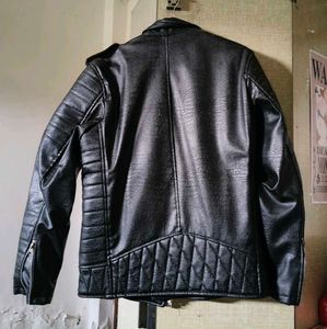 Black Faux Leather Moto Jacket