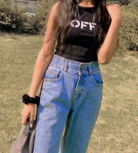 ZARA Black Tank Top With OFF Print