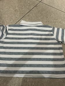 Striped Long Sleeve Polo