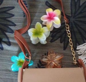 Flower Hair Clips - Set of 4, Single Pieces