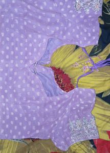 Ethnic Lavender Embellished Blouse