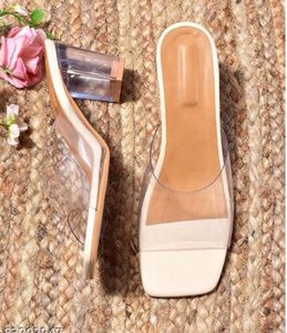White Transparent Heels