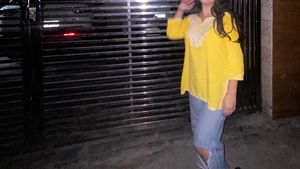 Yellow Embroidered Kurti