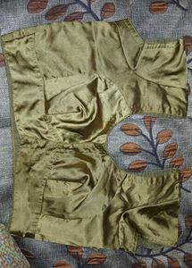 Olive Green Readymade Saree Blouse