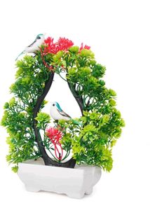 1st  POKA Artificial green plant with sparrow for