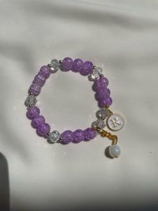 Strechible Stone Alphabet Bracelet