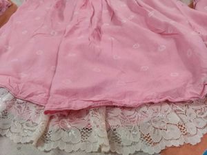 Pink Top with Lace Detail