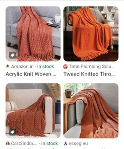 Cozy Orange Throw Blanket