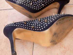 Studded Black Stylish Heels