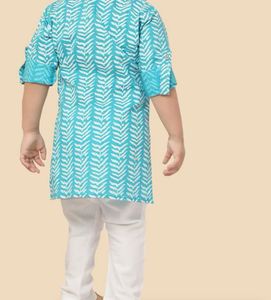 Boy&#39;s Printed Kurta Shirt