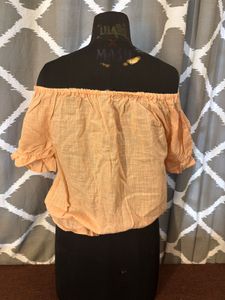 Peach Off-Shoulder Top