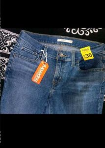 New With Tag Ripped Blue Jeans